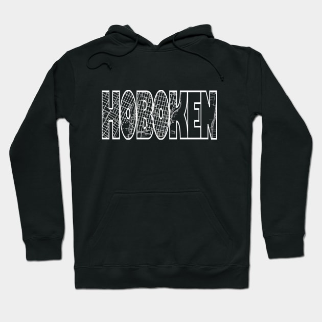 Hoboken Street Map Hoodie by thestreetslocal